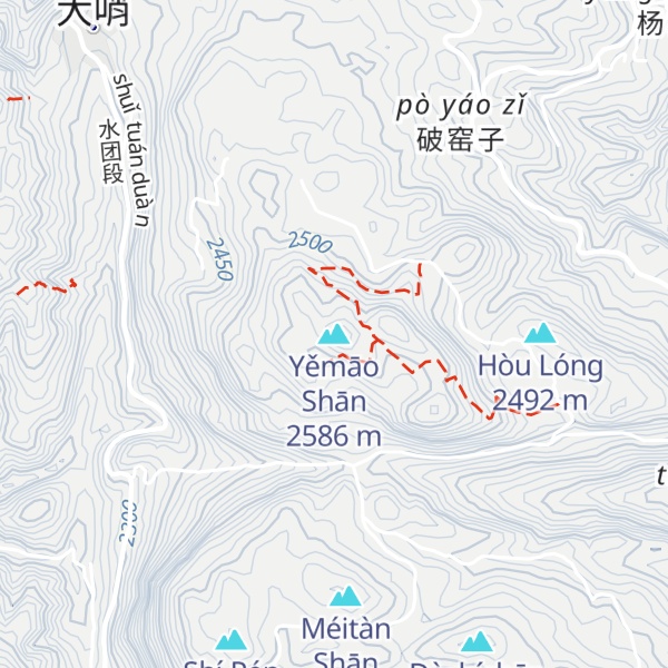 Map of Yěmāo Shān