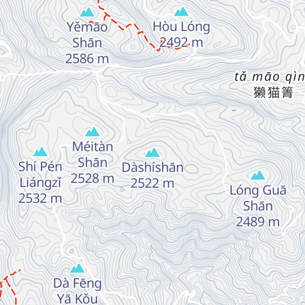 Map of Dàshíshān