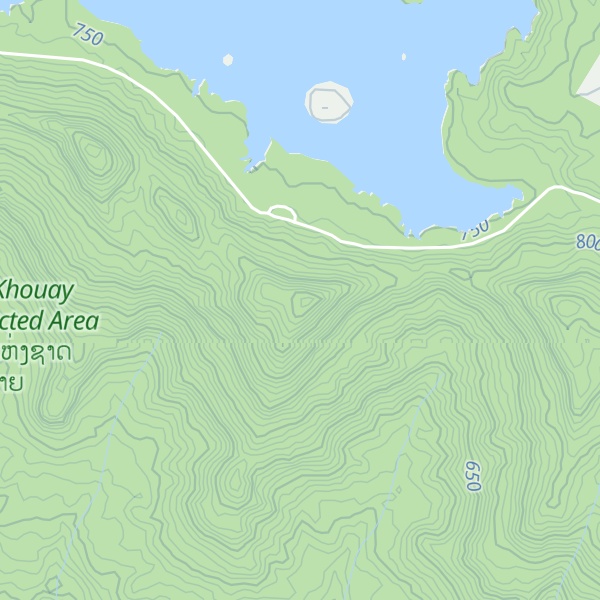 Map of Phou Khao Khouay West