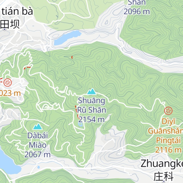 Map of Shuāng Rǔ Shān