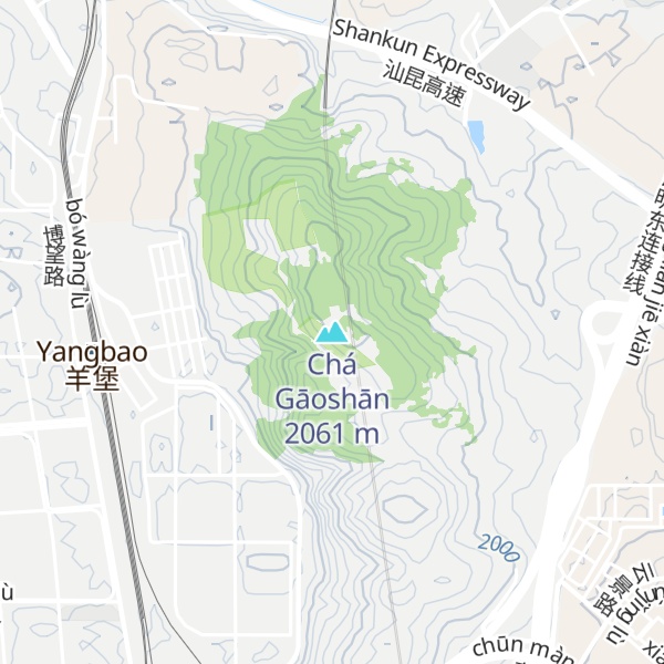 Map of Chá Gāoshān