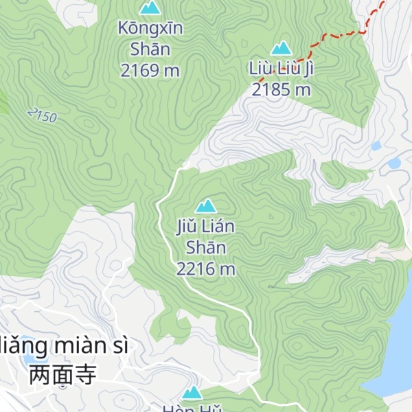 Map of Jiǔ Lián Shān