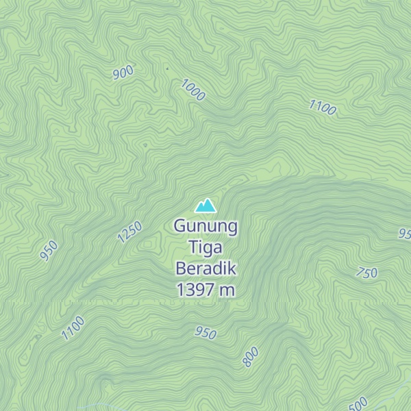 Map of Gunung Tiga Beradik