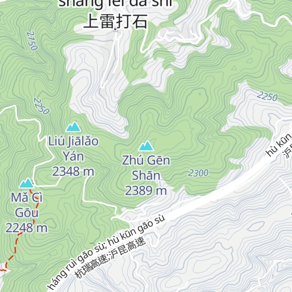 Map of Zhú Gēn Shān