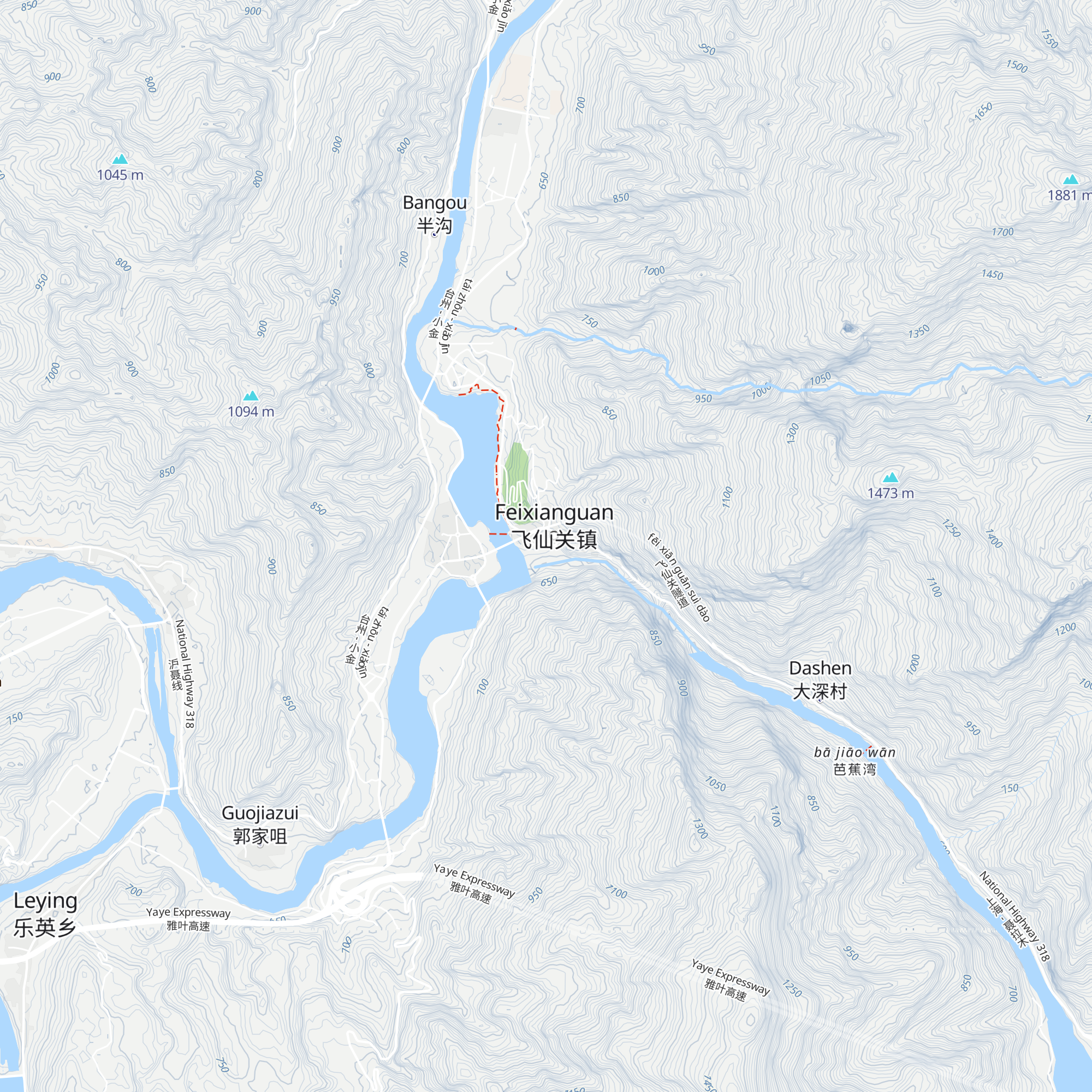 Fēi Xiān Guān Lǚyóu Jǐng Qū Yóukè Fúwù Zhōngxīn map