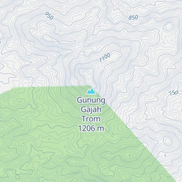 Map of Gunung Gajah Trom