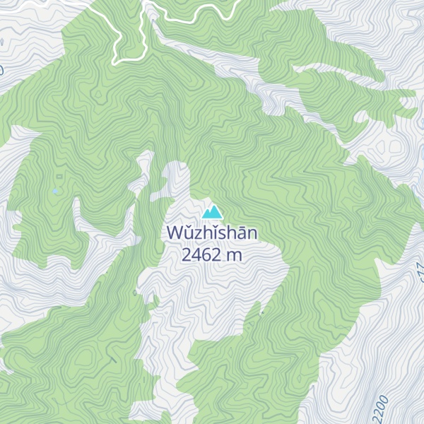 Map of Wǔzhǐshān