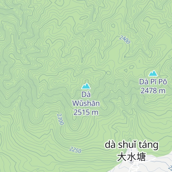 Map of Dà Wǔshān