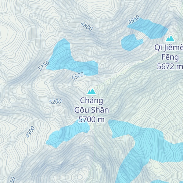 Map of Cháng Gōu Shān