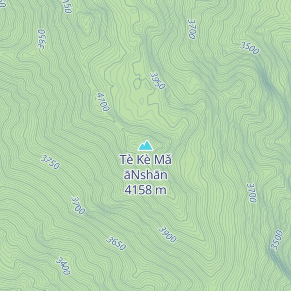Map of Tè Kè Mǎ āNshān
