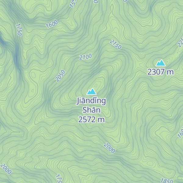 Map of Jiāndǐng Shān