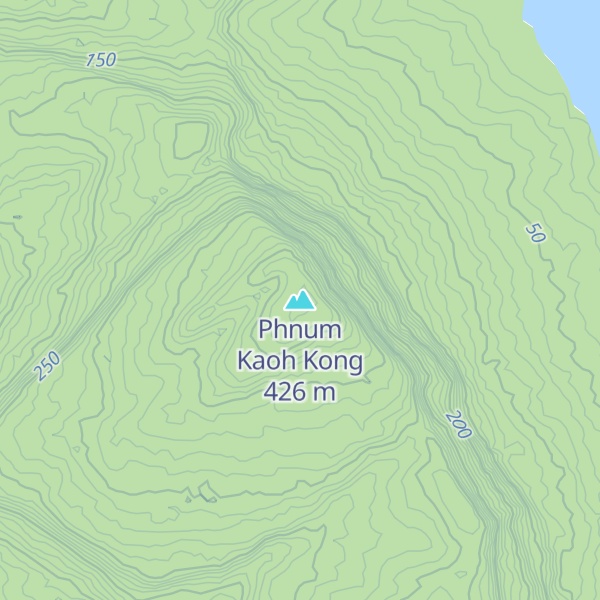 Map of Phnum Kaoh Kong