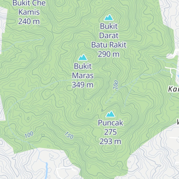 Map of Puncak Dusun 50