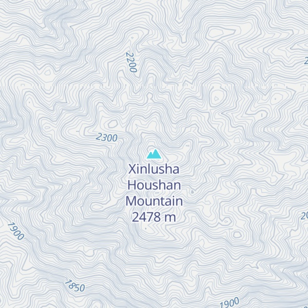 Map of Xinlusha Houshan Mountain