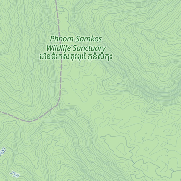 Map of Phnum Kri Kantieng