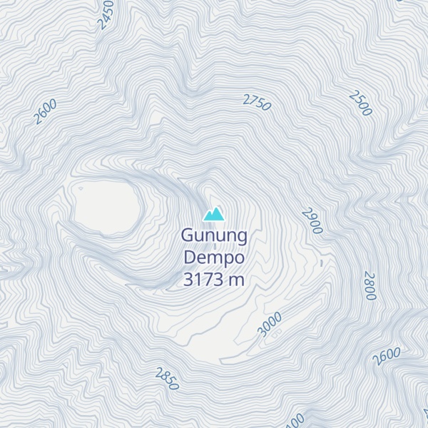 Map of Gunung Dempo