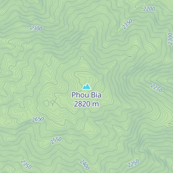 Map of Phou Bia