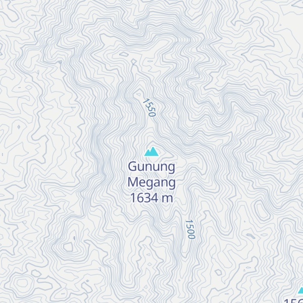 Map of Gunung Megang