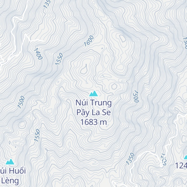 Map of Núi Trung Pầy La Se