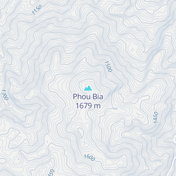 Map of Phou Bia