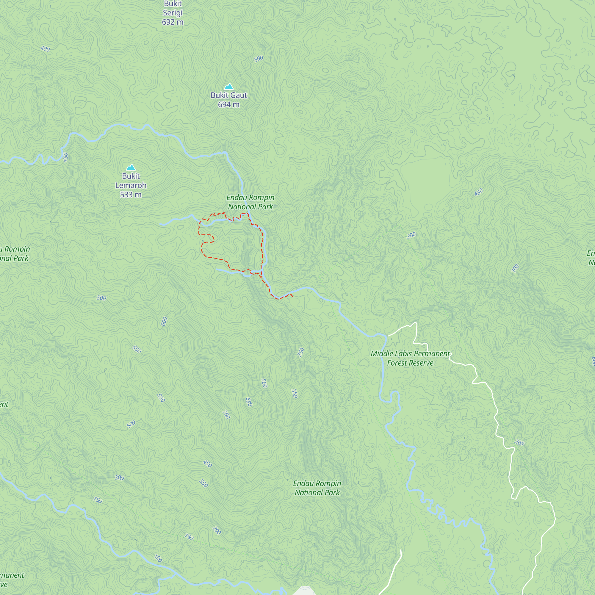 Lubuk Tapah Base Camp (Jungle Huts) map