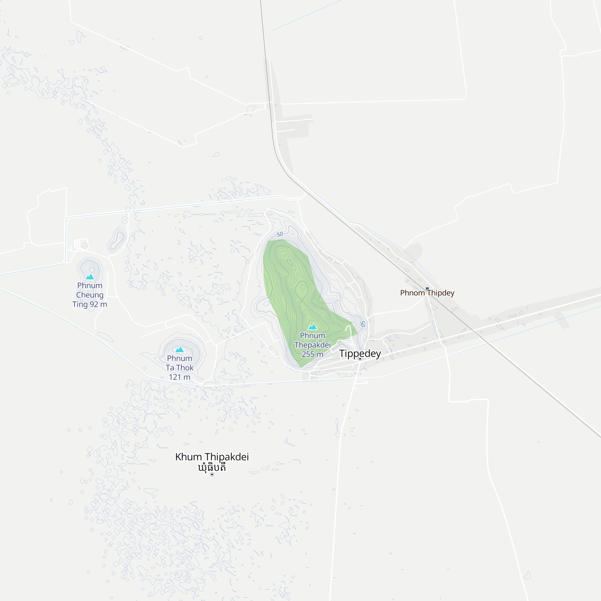 Phnom Tipadey map