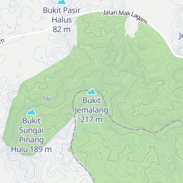 Map of Bukit Jemalang