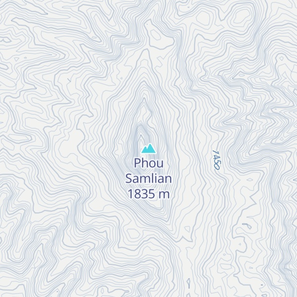 Map of Phou Samlian