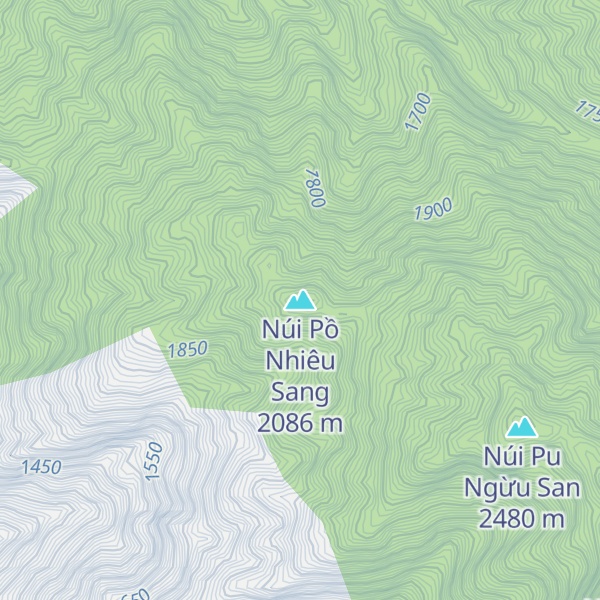 Map of Núi Pồ Nhiêu Sang