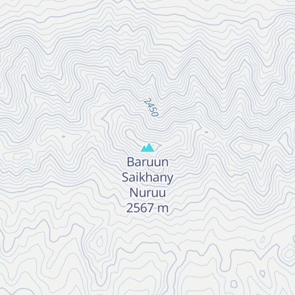 Map of Baruun Saikhany Nuruu