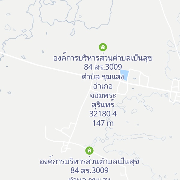 Map of องค์การบริหารส่วนตำบลเป็นสุข 84 สร.3009 ตำบล ชุมแสง อำเภอ จอมพระ สุรินทร์ 32180 5