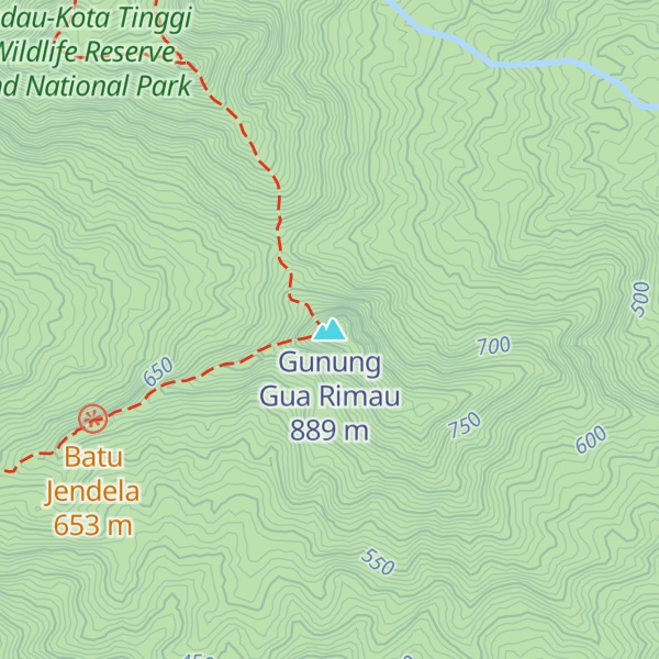 Map of Gunung Gua Rimau