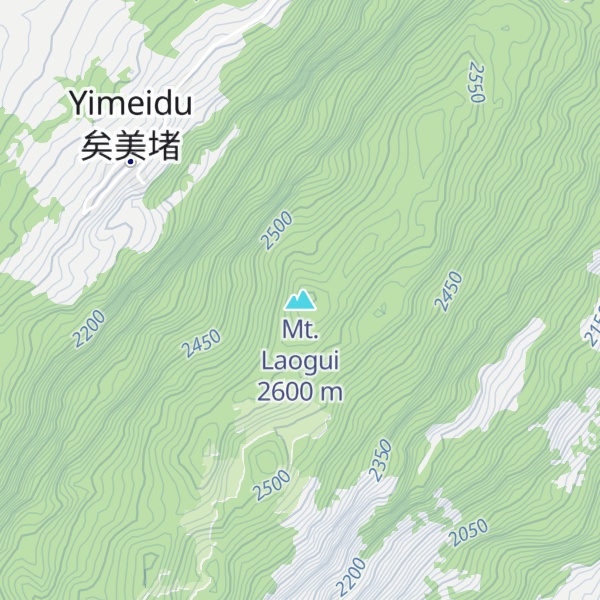 Map of Mt. Laogui