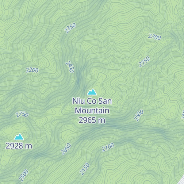 Map of Niu Co San Mountain