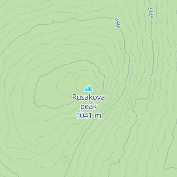 Map of Rusakova peak