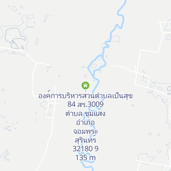 Map of องค์การบริหารส่วนตำบลเป็นสุข 84 สร.3009 ตำบล ชุมแสง อำเภอ จอมพระ สุรินทร์ 32180 9
