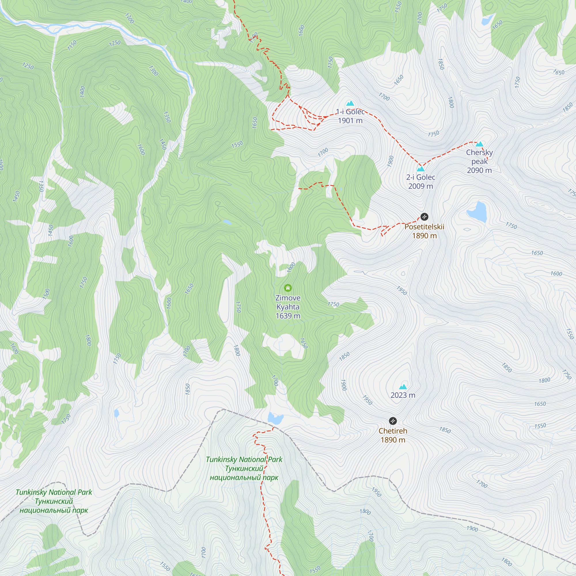 Zimove Kyahta map