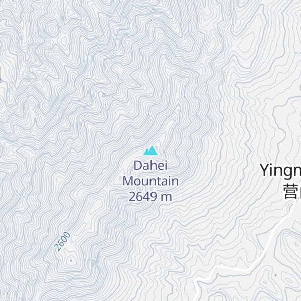 Map of Dahei Mountain