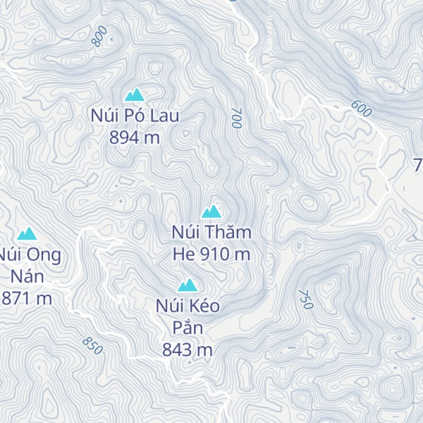 Map of Núi Thăm He