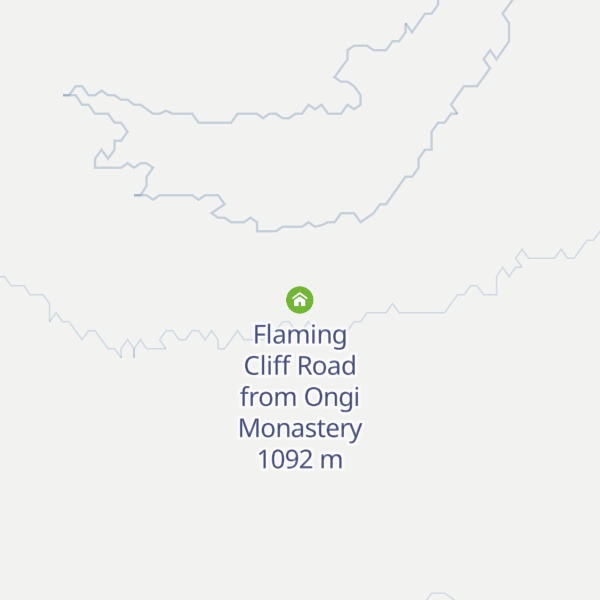 Map of Flaming Cliff Road from Ongi Monastery