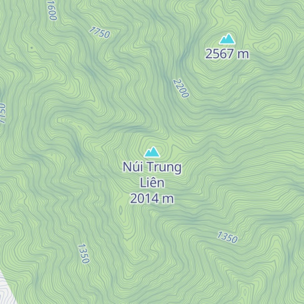 Map of Núi Trung Liên