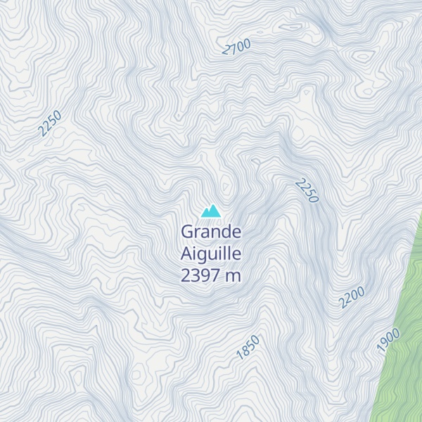 Map of Grande Aiguille