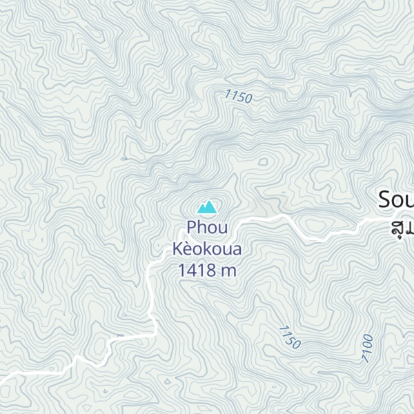 Map of Phou Kèokoua