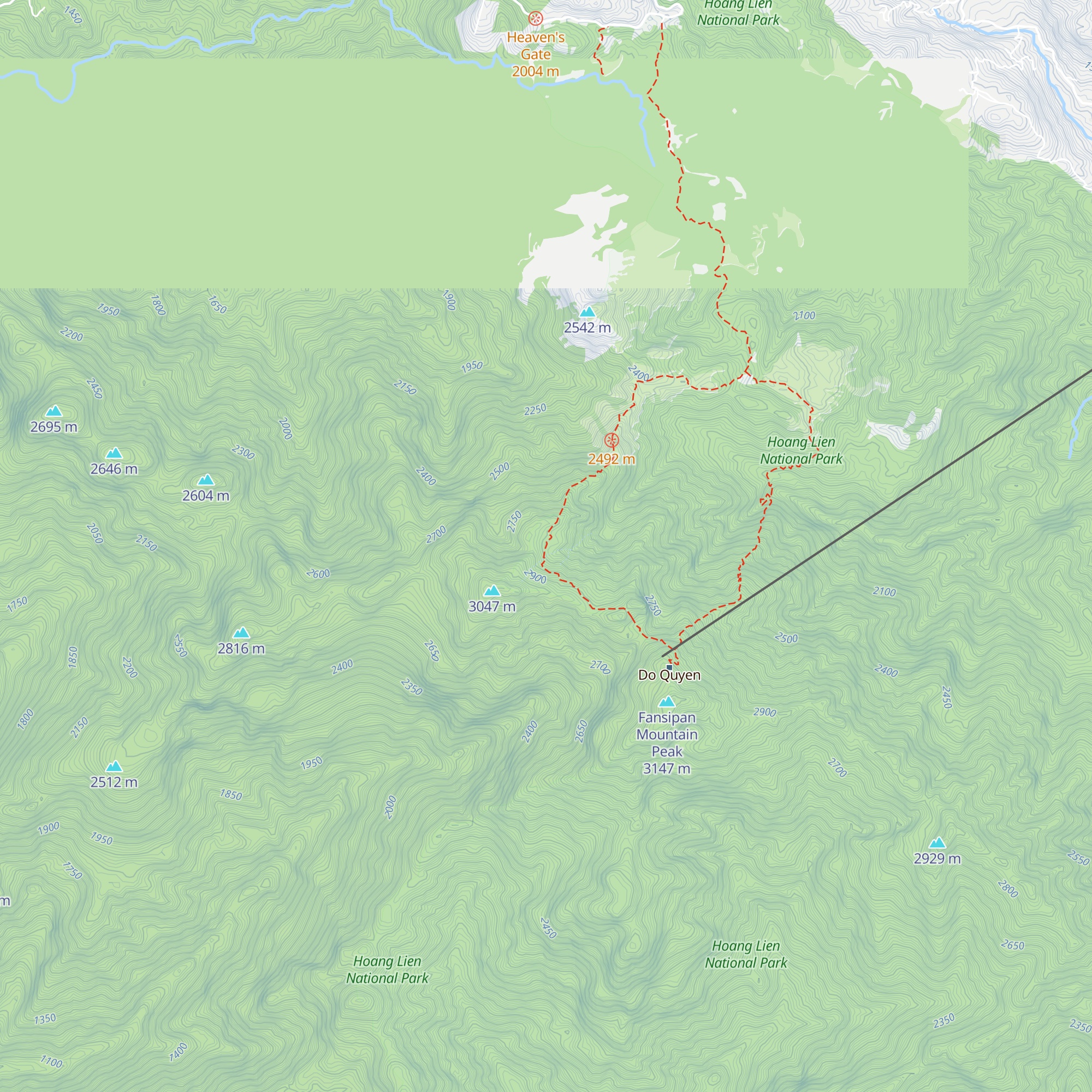 Fan Si Pan Base Camp map