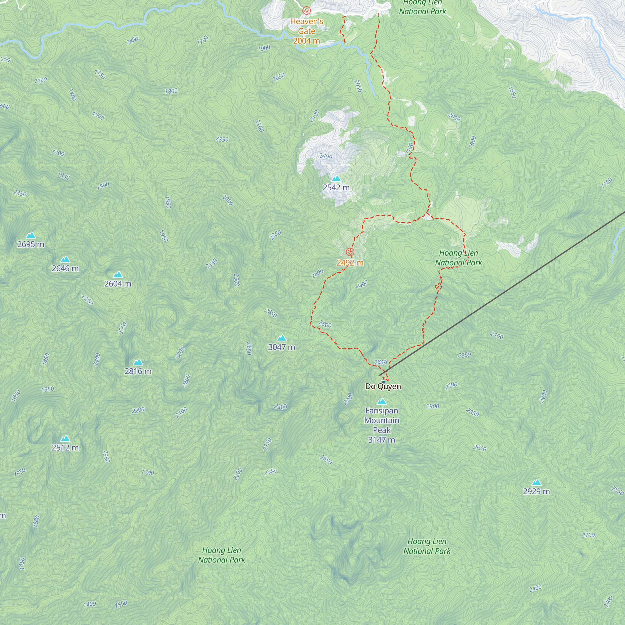 Fan Si Pan Base Camp map