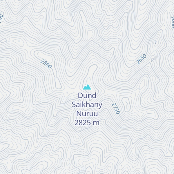 Map of Dund Saikhany Nuruu