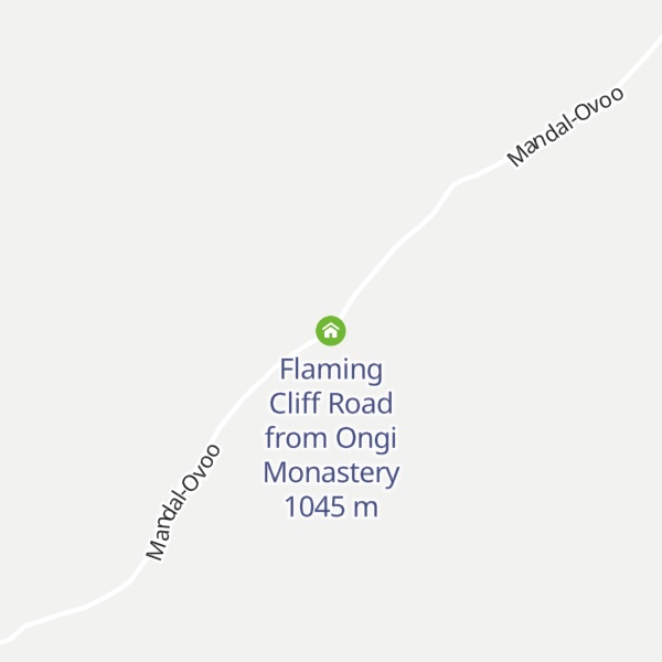 Map of Flaming Cliff Road from Ongi Monastery