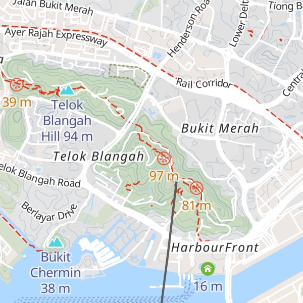 Map of Mount Faber