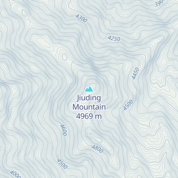 Map of Jiuding Mountain