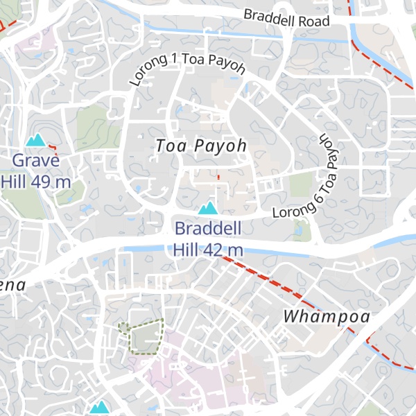 Map of Braddell Hill